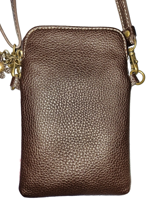 Chala Paw Print Cell Phone Crossbody Bag Maroon/Burgundy - EUC - Picture 3 of 11